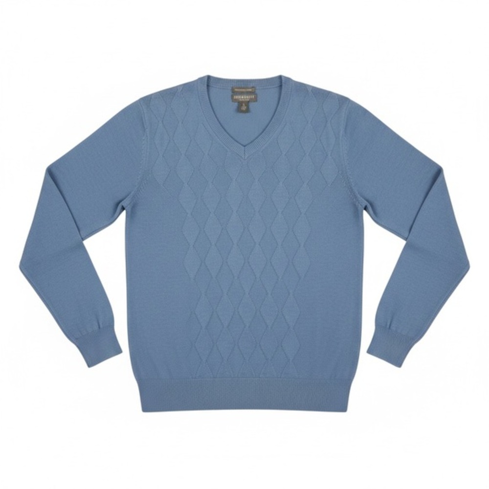 Lyle & Scott Scotland Blue V-Neck Sweater Men’s Large
